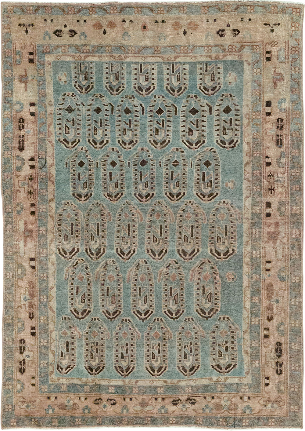 Vintage Persian Malayer Throw Rug, No.32051 - Staging