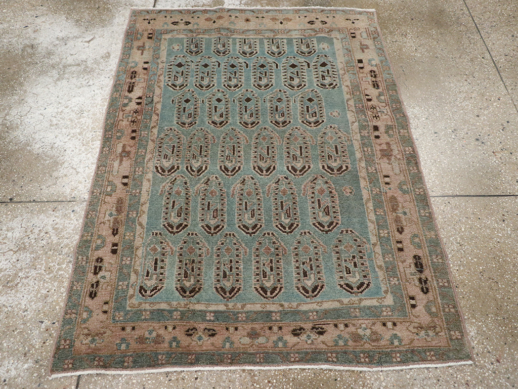 Vintage Persian Malayer Throw Rug, No.32051 - Staging