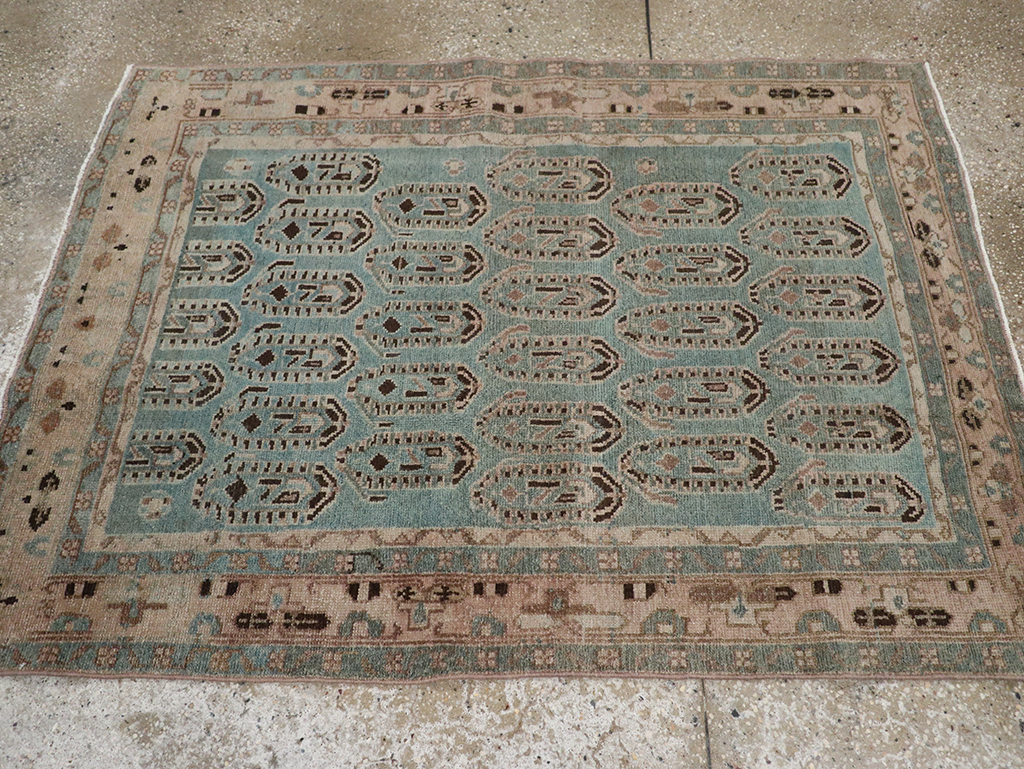 Vintage Persian Malayer Throw Rug, No.32051 - Staging