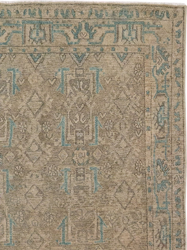 Vintage Persian Malayer Throw Rug, No.32052 - Staging