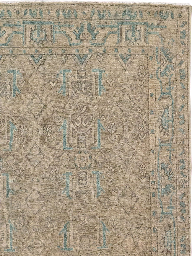 Vintage Persian Malayer Throw Rug, No.32052 - Staging