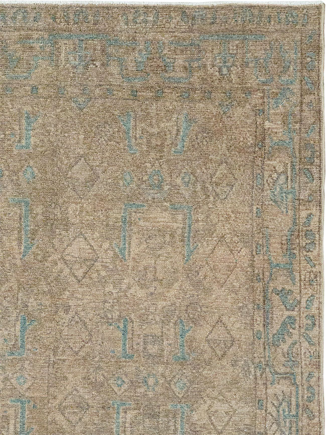 Vintage Persian Malayer Throw Rug, No.32052 - Staging
