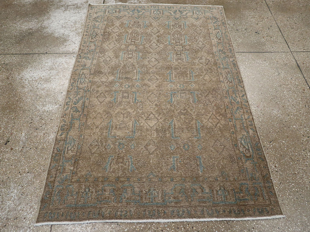 Vintage Persian Malayer Throw Rug, No.32052 - Staging