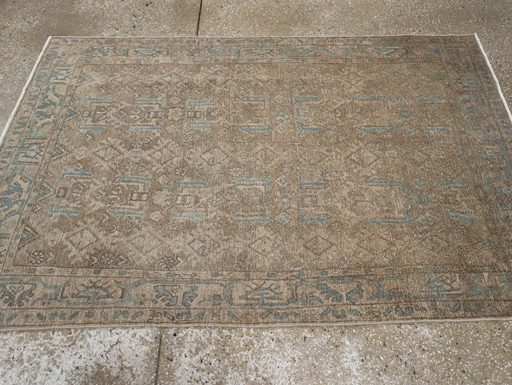 Vintage Persian Malayer Throw Rug, No.32052 - Staging