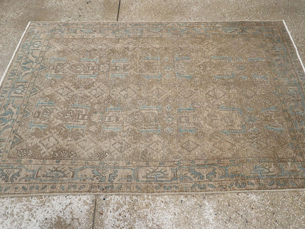 Vintage Persian Malayer Throw Rug, No.32052 - Staging