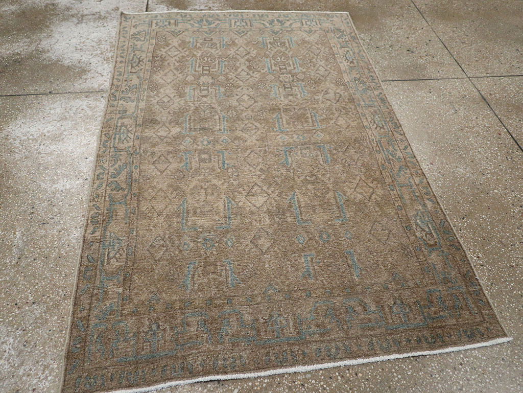 Vintage Persian Malayer Throw Rug, No.32052 - Staging
