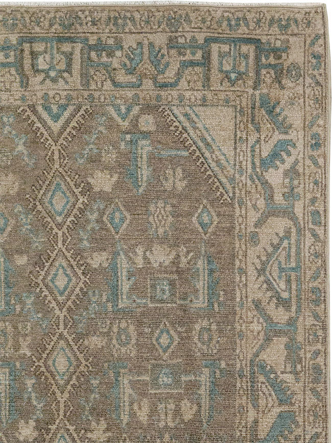 Vintage Persian Malayer Throw Rug, No.32053 - Staging