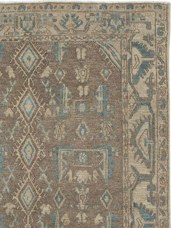 Vintage Persian Malayer Throw Rug, No.32053 - Staging