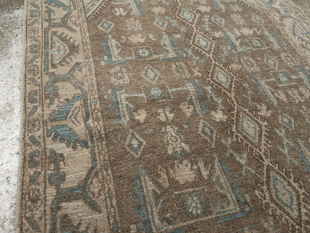 Vintage Persian Malayer Throw Rug, No.32053 - Staging