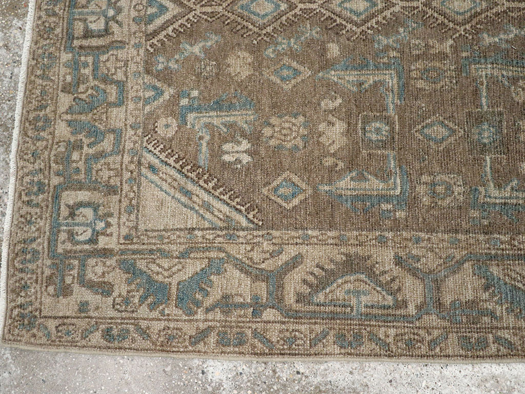Vintage Persian Malayer Throw Rug, No.32053 - Staging