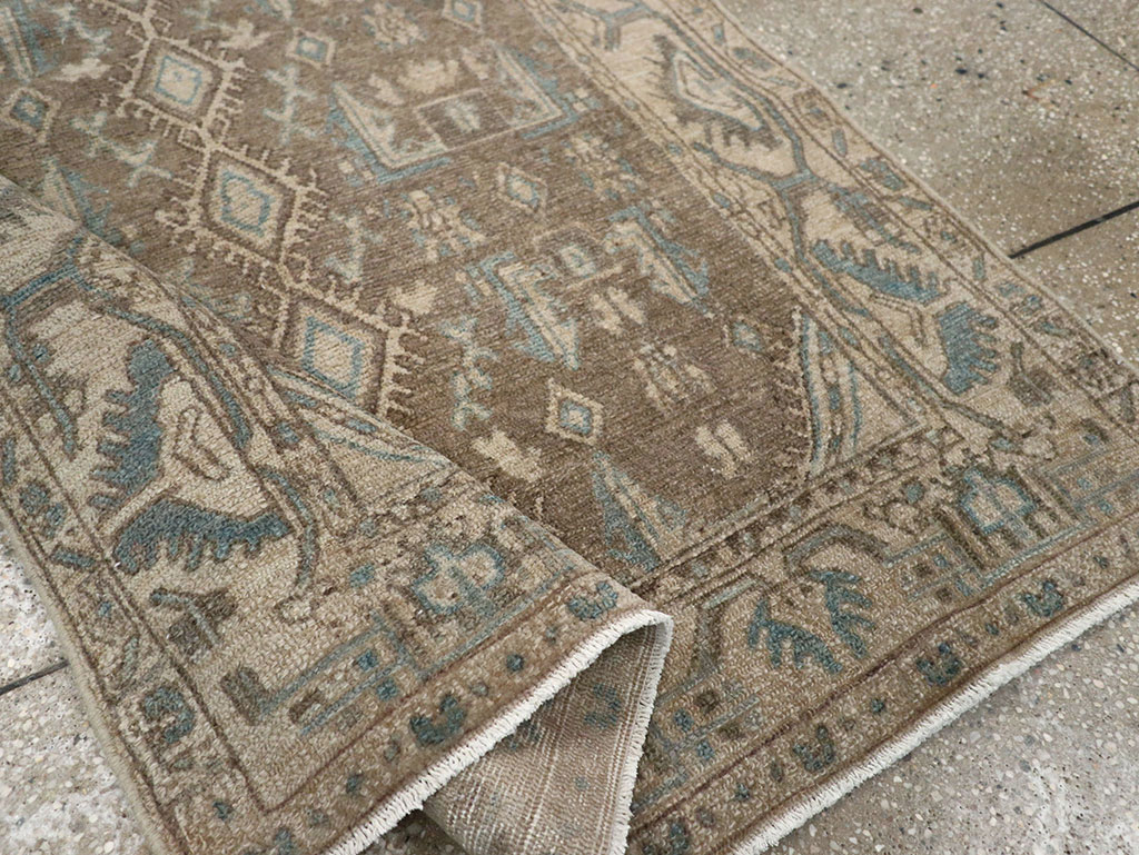 Vintage Persian Malayer Throw Rug, No.32053 - Staging