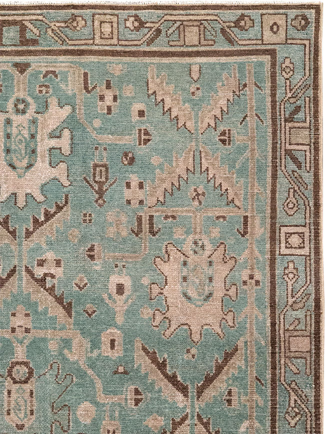 Vintage Persian Malayer Accent Rug, No.32054 - Staging