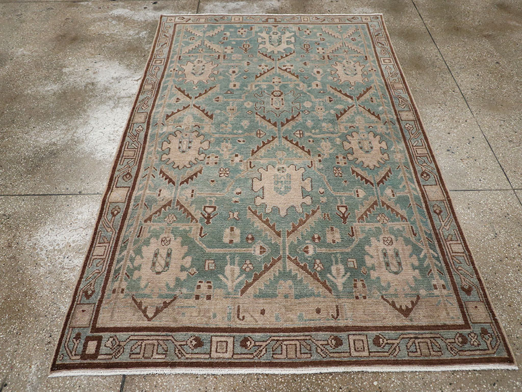 Vintage Persian Malayer Accent Rug, No.32054 - Staging