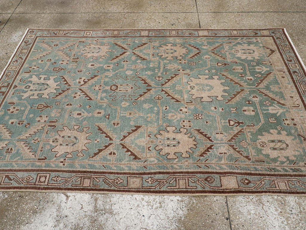 Vintage Persian Malayer Accent Rug, No.32054 - Staging