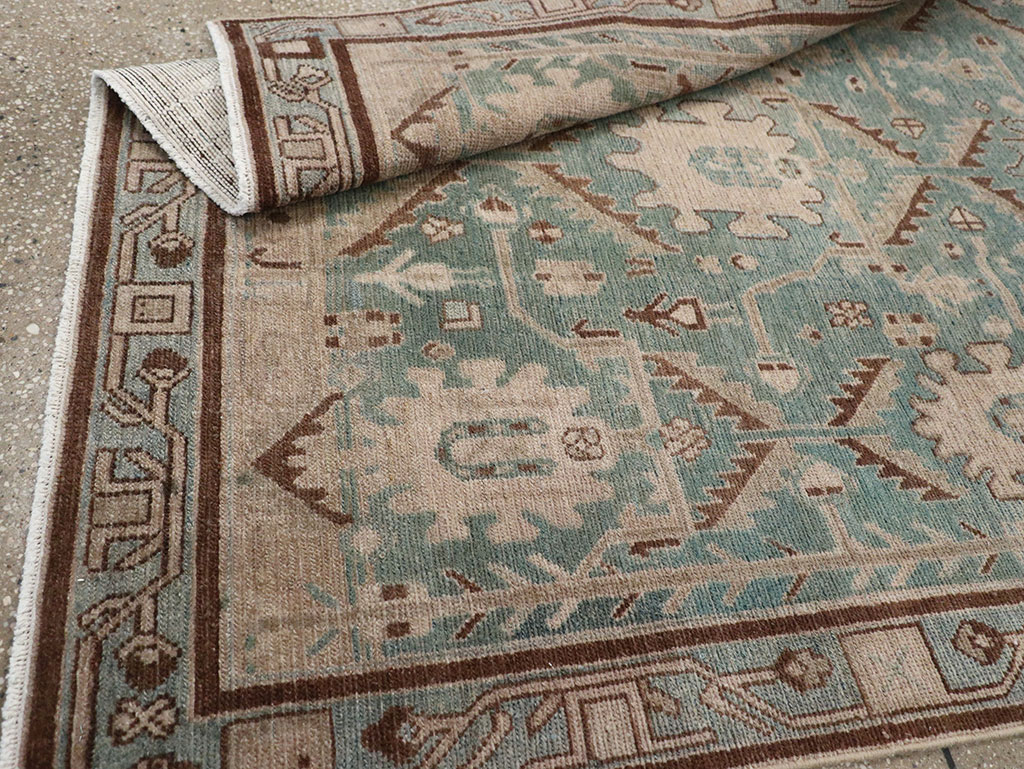 Vintage Persian Malayer Accent Rug, No.32054 - Staging