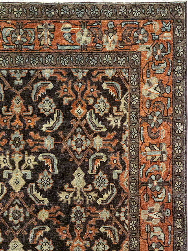 Antique Persian Malayer Accent Rug, No.32056 - Staging