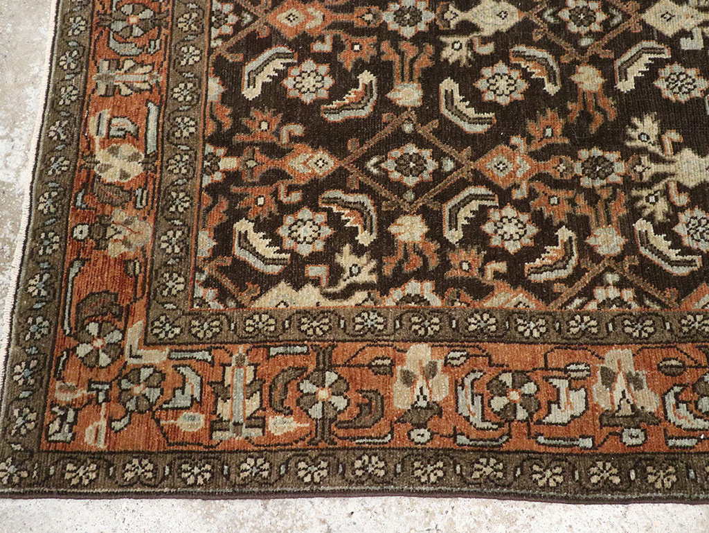Antique Persian Malayer Accent Rug, No.32056 - Staging