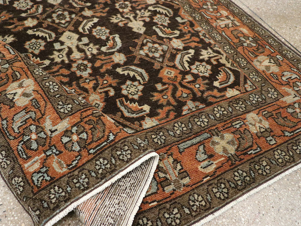 Antique Persian Malayer Accent Rug, No.32056 - Staging