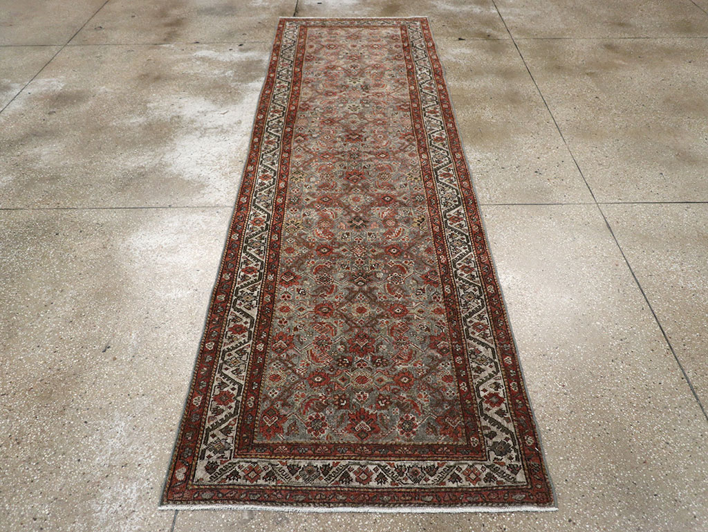 Antique Persian Malayer Runner, No.32058 - Staging
