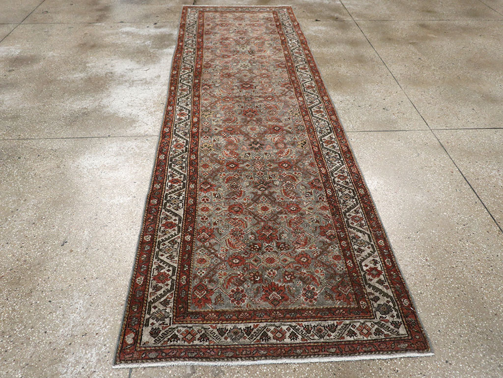 Antique Persian Malayer Runner, No.32058 - Staging