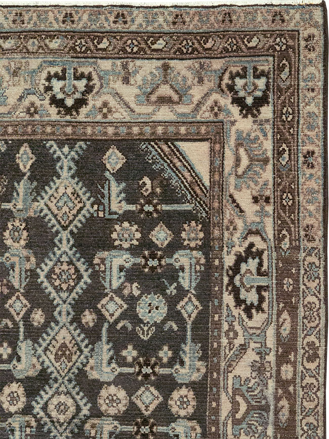 Vintage Persian Malayer Throw Rug, No.32060 - Staging