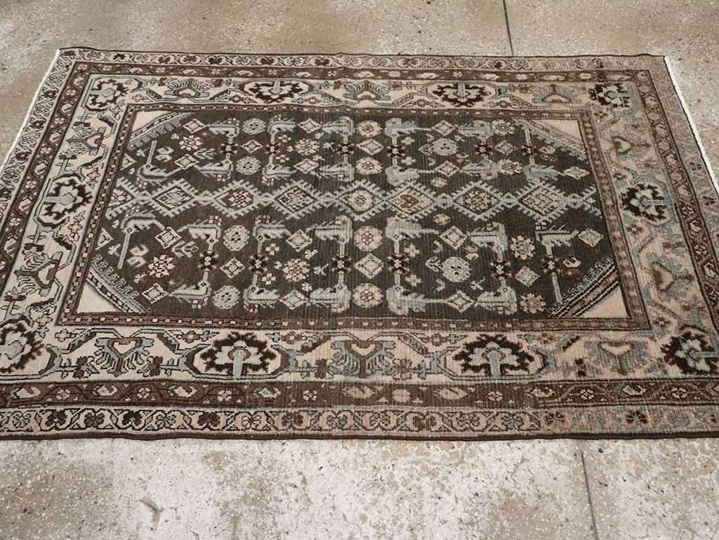 Vintage Persian Malayer Throw Rug, No.32060 - Staging