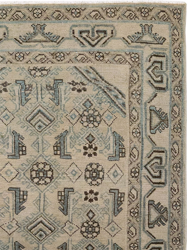 Vintage Persian Malayer Throw Rug (Pair: 1 of 2), No.32061 - Staging