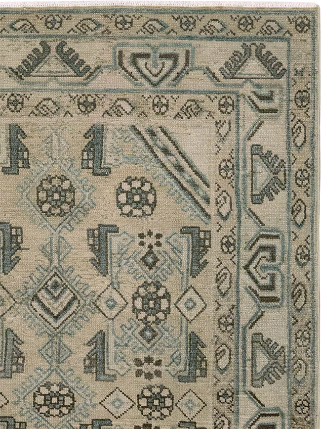 Vintage Persian Malayer Throw Rug (Pair: 1 of 2), No.32061 - Staging