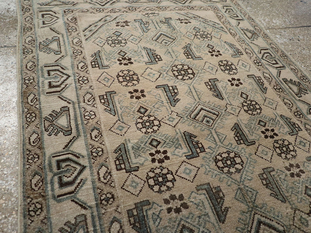 Vintage Persian Malayer Throw Rug (Pair: 1 of 2), No.32061 - Staging