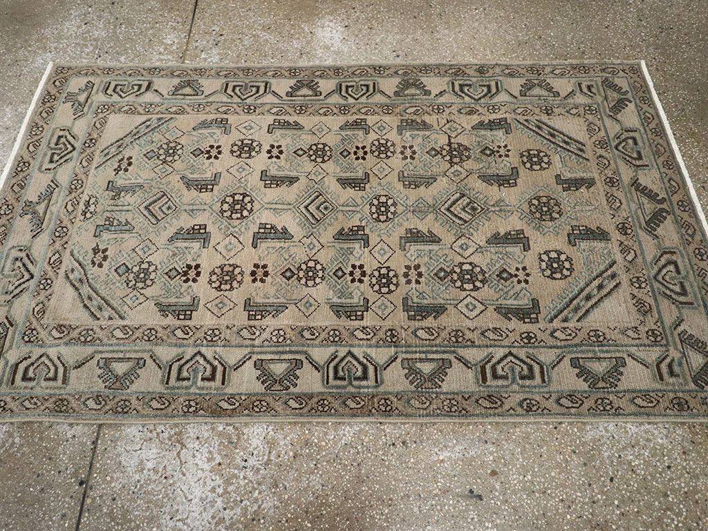 Vintage Persian Malayer Throw Rug (Pair: 1 of 2), No.32061 - Staging