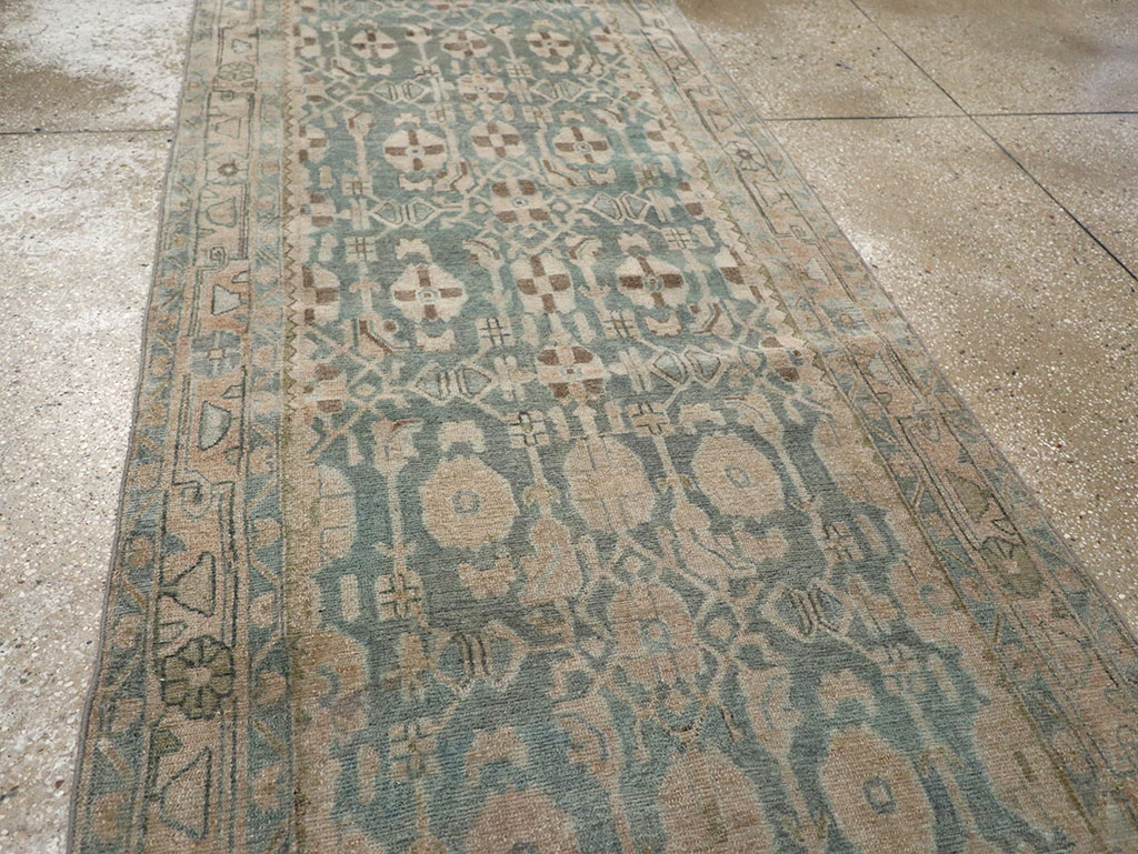 Antique Persian Malayer Long Runner, No.32062 - Staging
