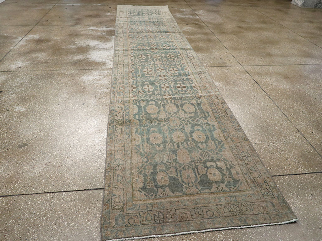 Antique Persian Malayer Long Runner, No.32062 - Staging