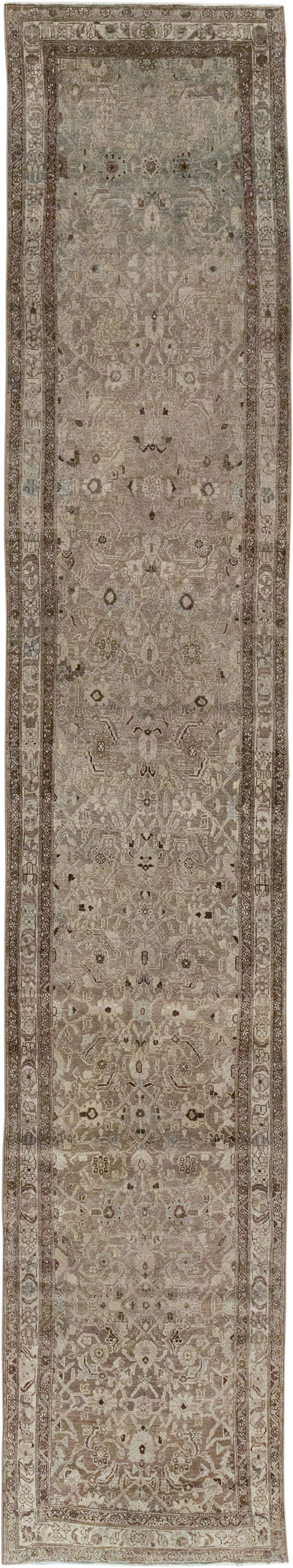 Antique Persian Malayer Long Runner, No.32064 - Staging