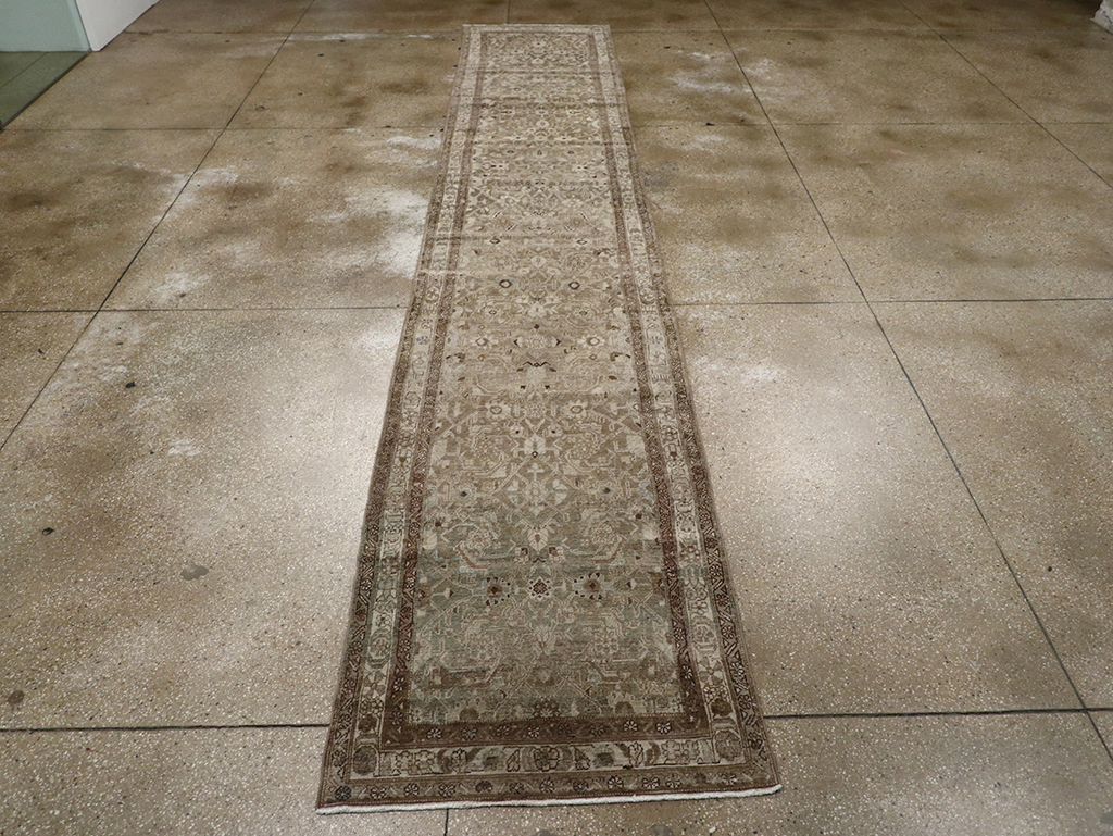 Antique Persian Malayer Long Runner, No.32064 - Staging