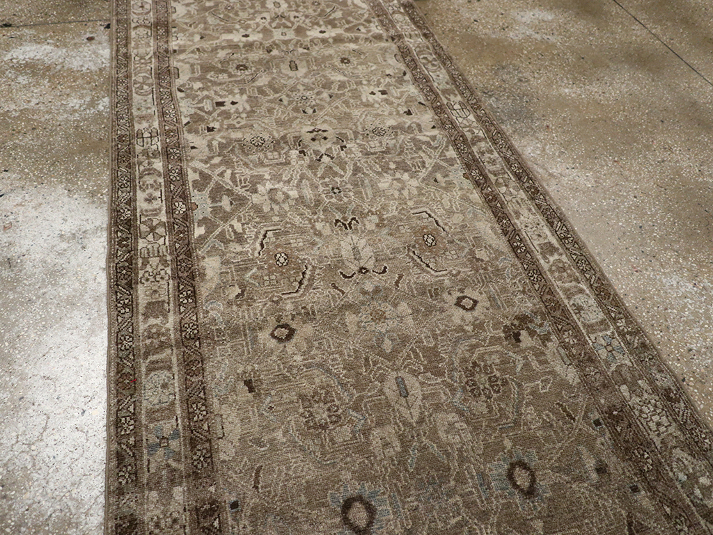 Antique Persian Malayer Long Runner, No.32064 - Staging
