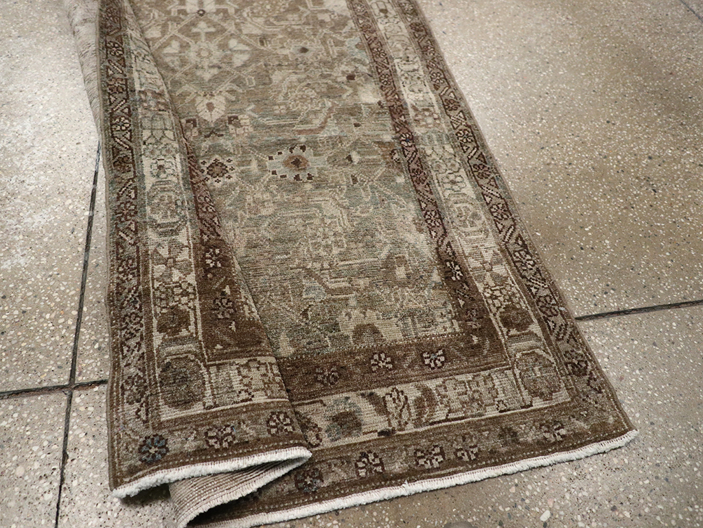 Antique Persian Malayer Long Runner, No.32064 - Staging