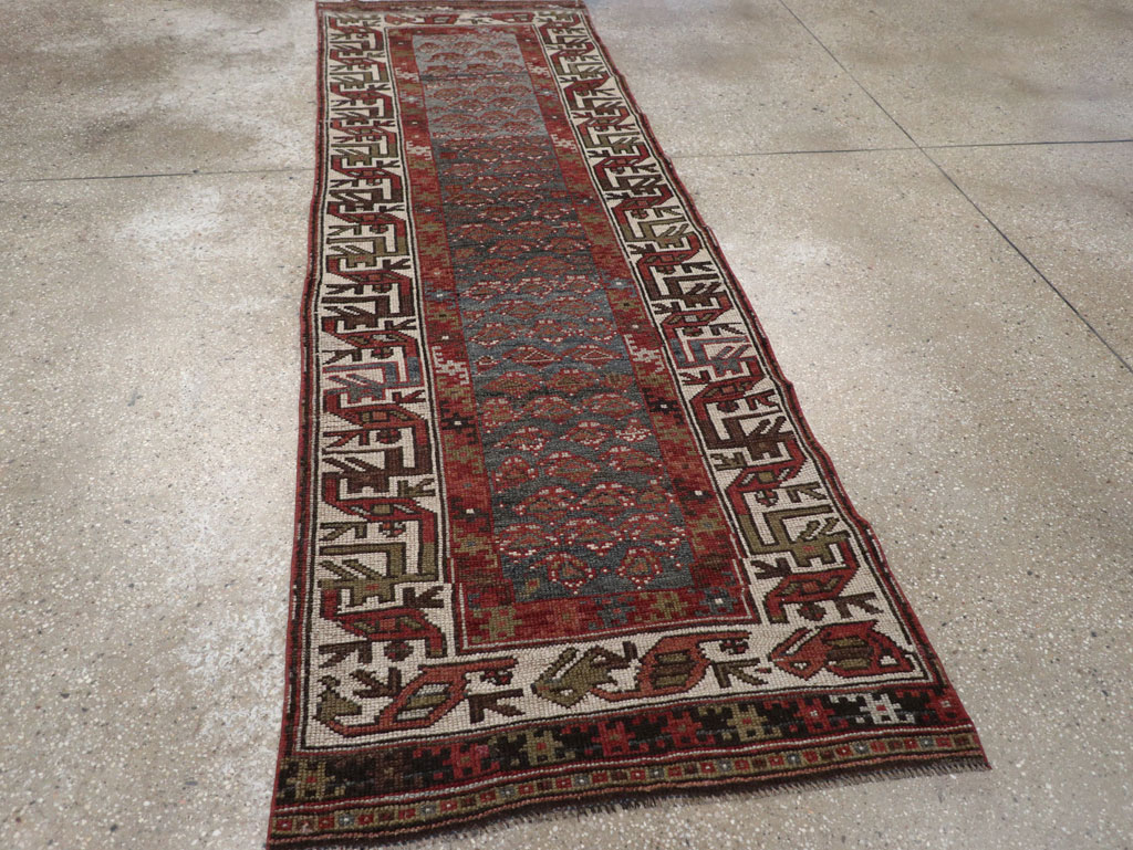 Antique Persian Kurd Small Runner, No.32072 - Staging