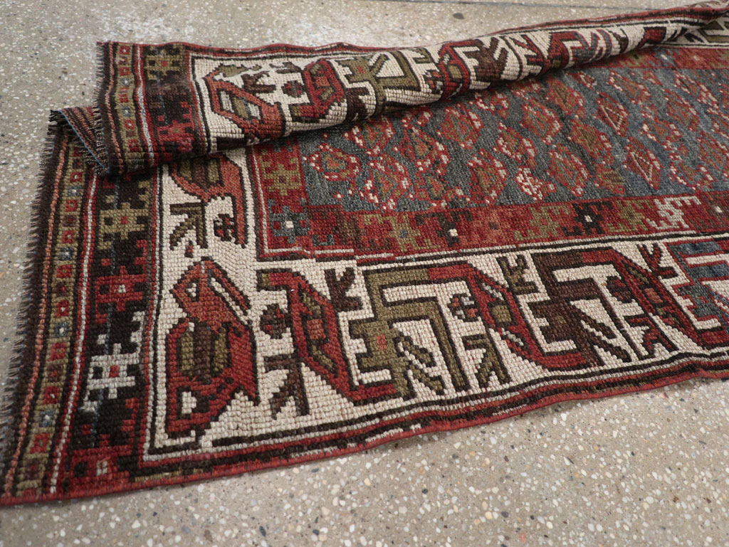 Antique Persian Kurd Small Runner, No.32072 - Staging