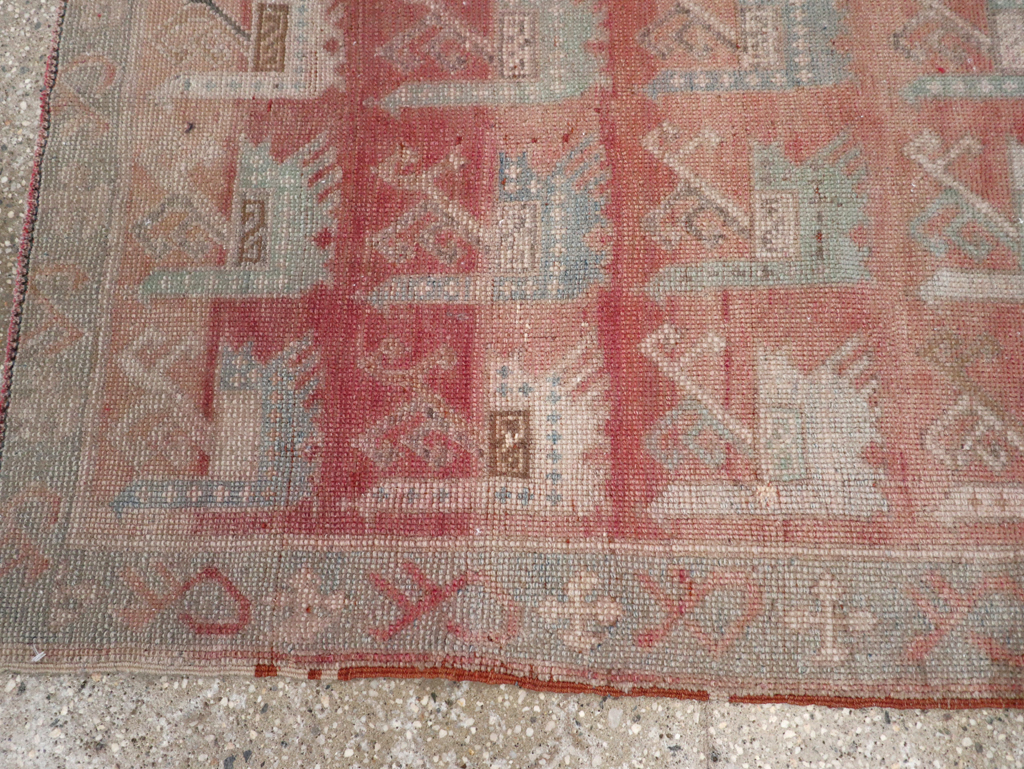 Vintage Turkish Anatolian Throw Rug, No.32073 - Staging