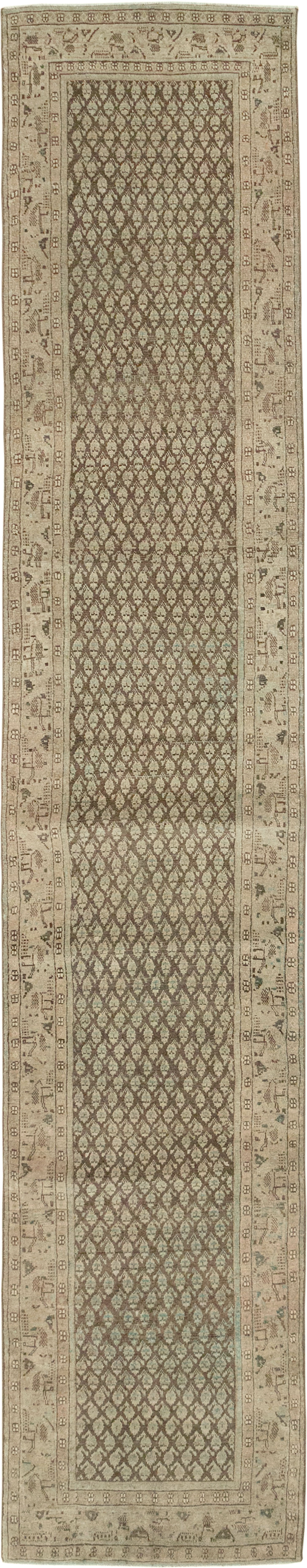 Antique Persian Mahal Runner, No.32079 - Staging
