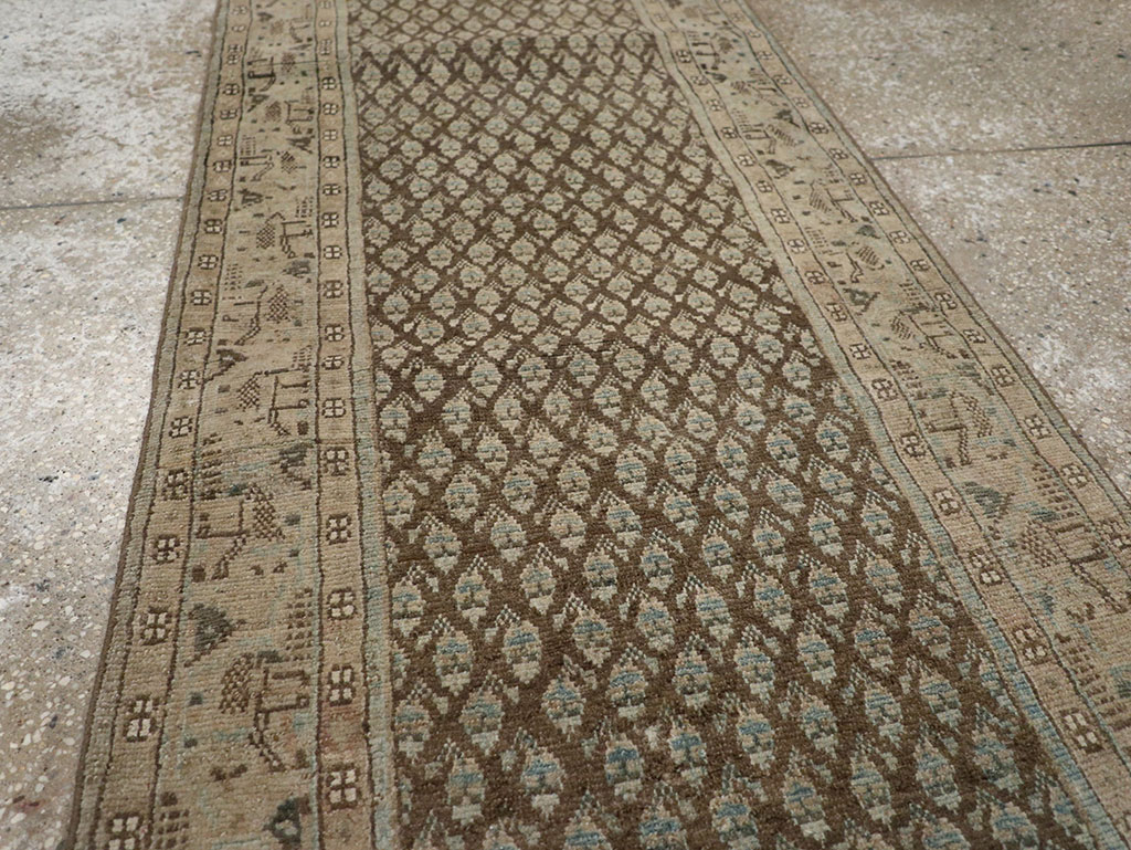 Antique Persian Mahal Runner, No.32079 - Staging