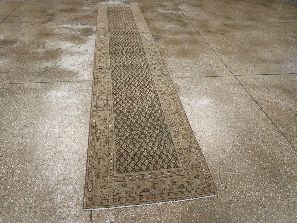 Antique Persian Mahal Runner, No.32079 - Staging