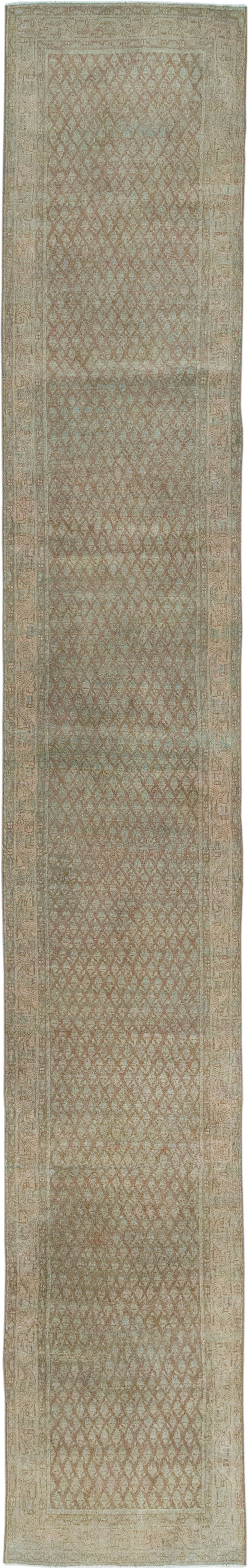 Antique Persian Mahal Long Runner, No.32080 - Staging