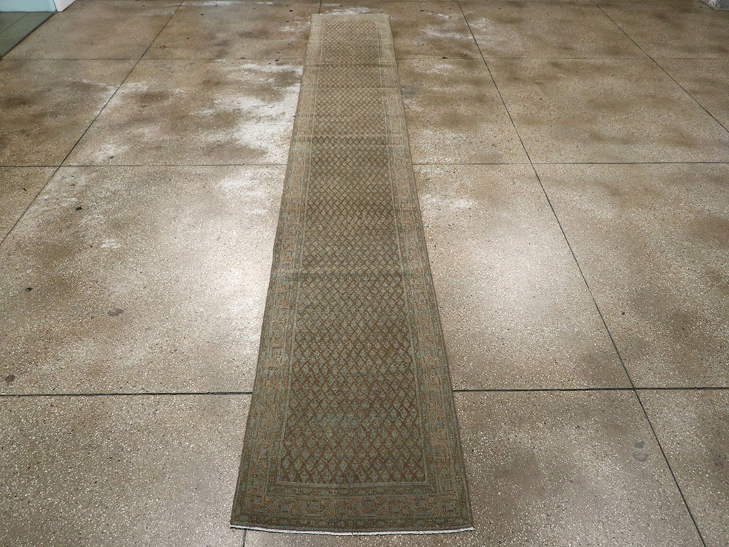 Antique Persian Mahal Long Runner, No.32080 - Staging