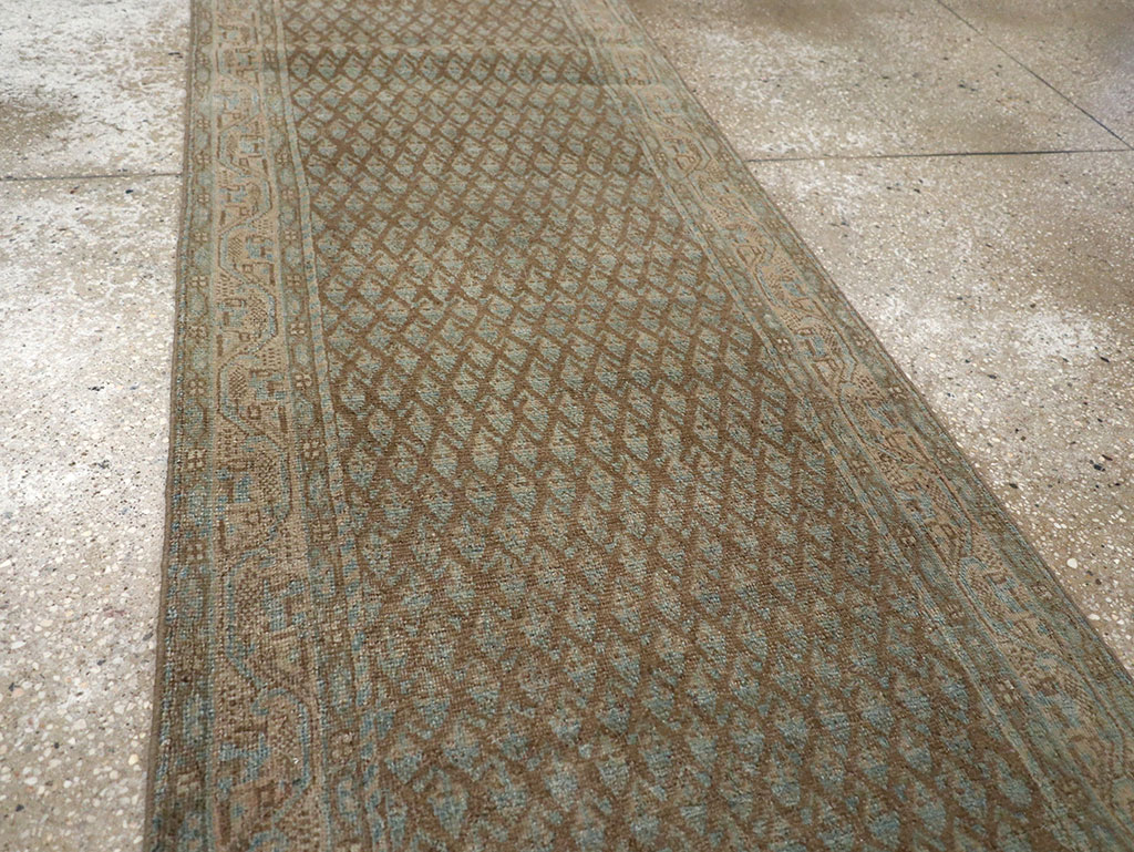 Antique Persian Mahal Long Runner, No.32080 - Staging