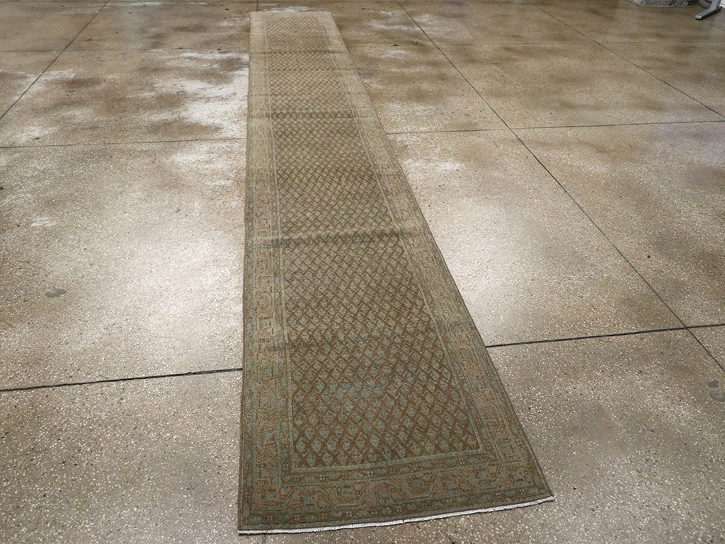 Antique Persian Mahal Long Runner, No.32080 - Staging