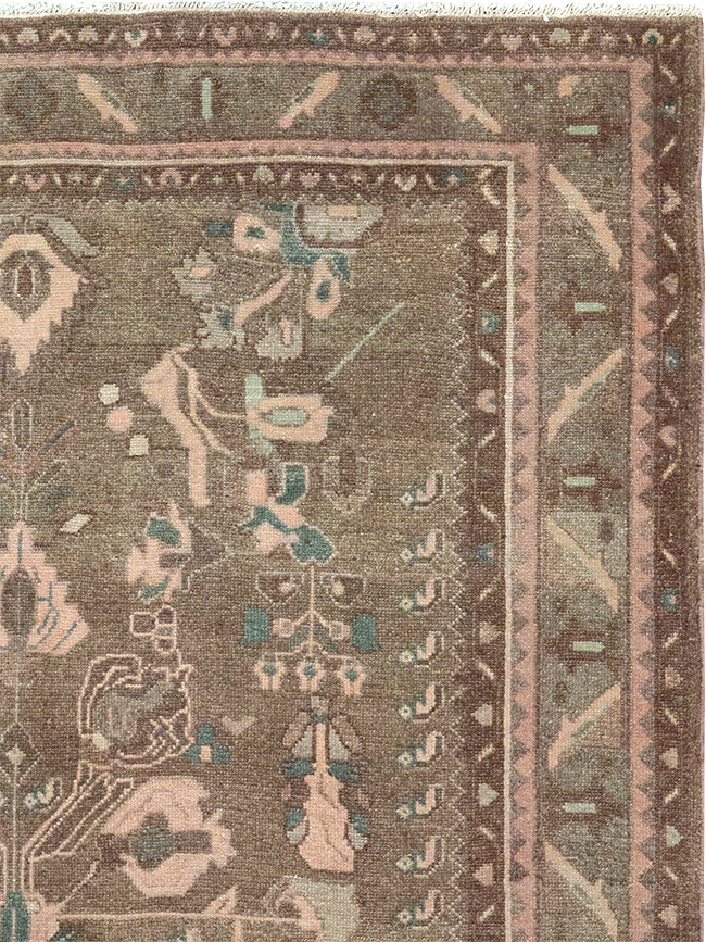 Vintage Persian Malayer Accent Rug, No.32081 - Staging