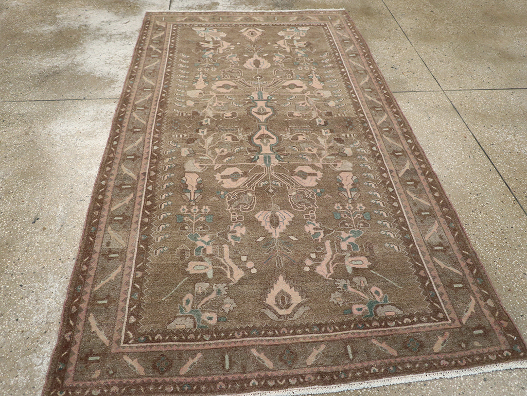 Vintage Persian Malayer Accent Rug, No.32081 - Staging