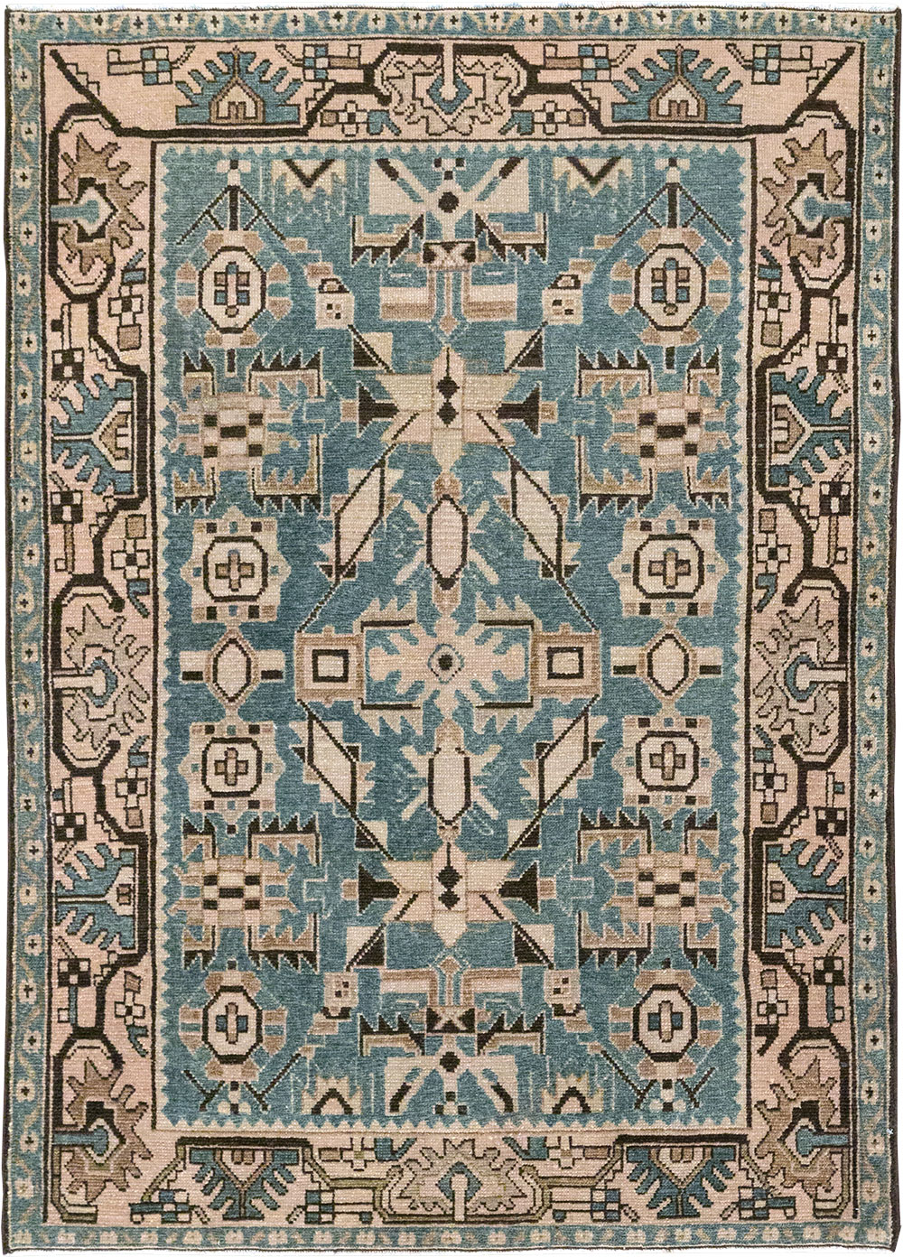 Vintage Persian Malayer Throw Rug, No.32083 - Staging