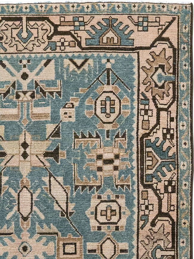 Vintage Persian Malayer Throw Rug, No.32083 - Staging